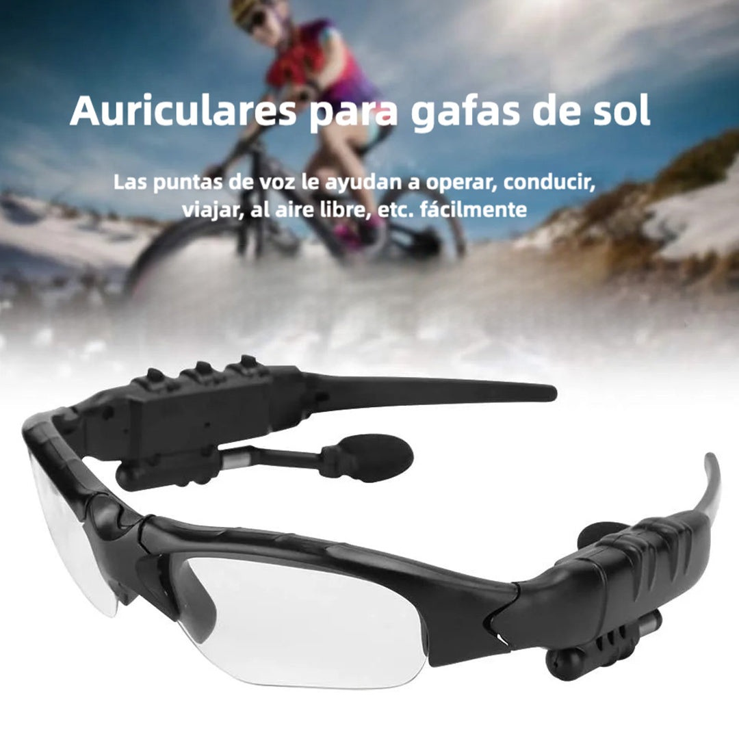 Gafas de Sol Bluetooth Inalámbricas con Estéreo y Protección Rayos UV, Audífonos Bluetooth 4.1 para Música y Llamadas, Para Hombres y Mujeres, con Micrófono - BH038