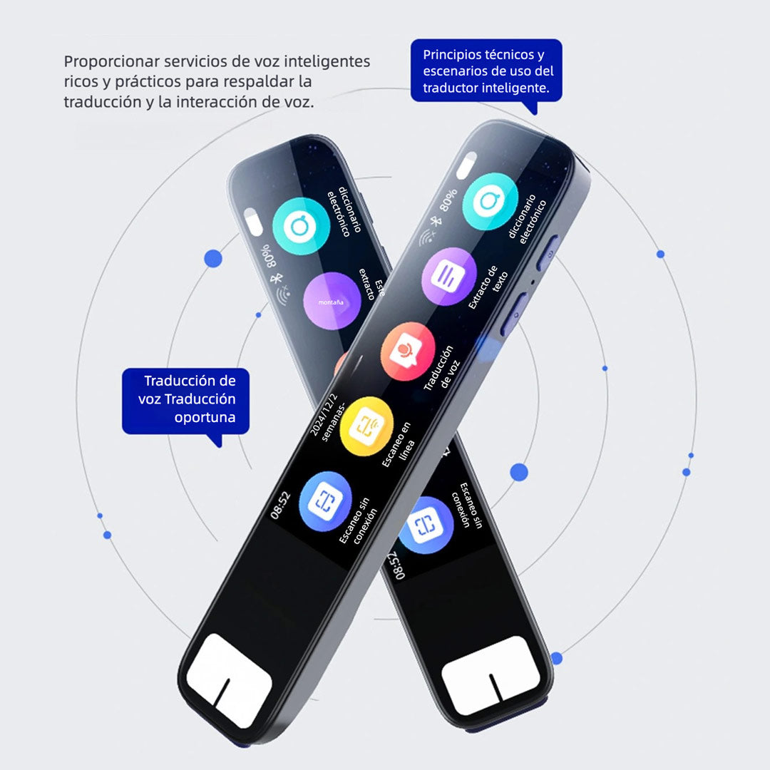 Lápiz Traductor T6S Sin Necesidad de WiFi, Dispositivo Traductor de Idiomas, Lápiz Lector Escaneador, Traductor de Voz Instantáneo CL002