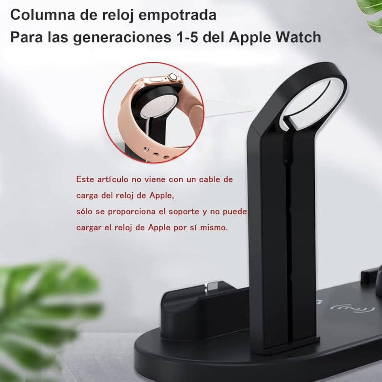 Cargador Inalámbrico 6 en 1 con QC3.0, Soporte para iPhone, AirPods, Samsung y Más CI004 - Yesmart