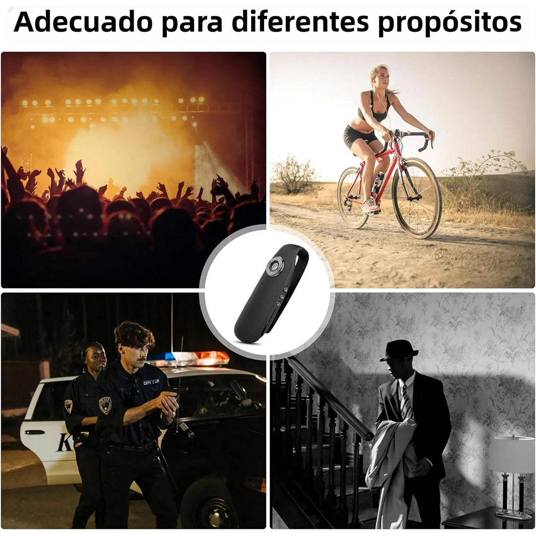 Cámara Corporal Mini 1080P HD con Detección de Movimiento, Batería Recargable, 180 Min de Grabación, Soporta Tarjeta SD hasta 64GB (Incluye Tarjeta MicroSD de 32GB GRATIS) CC003 - Yesmart