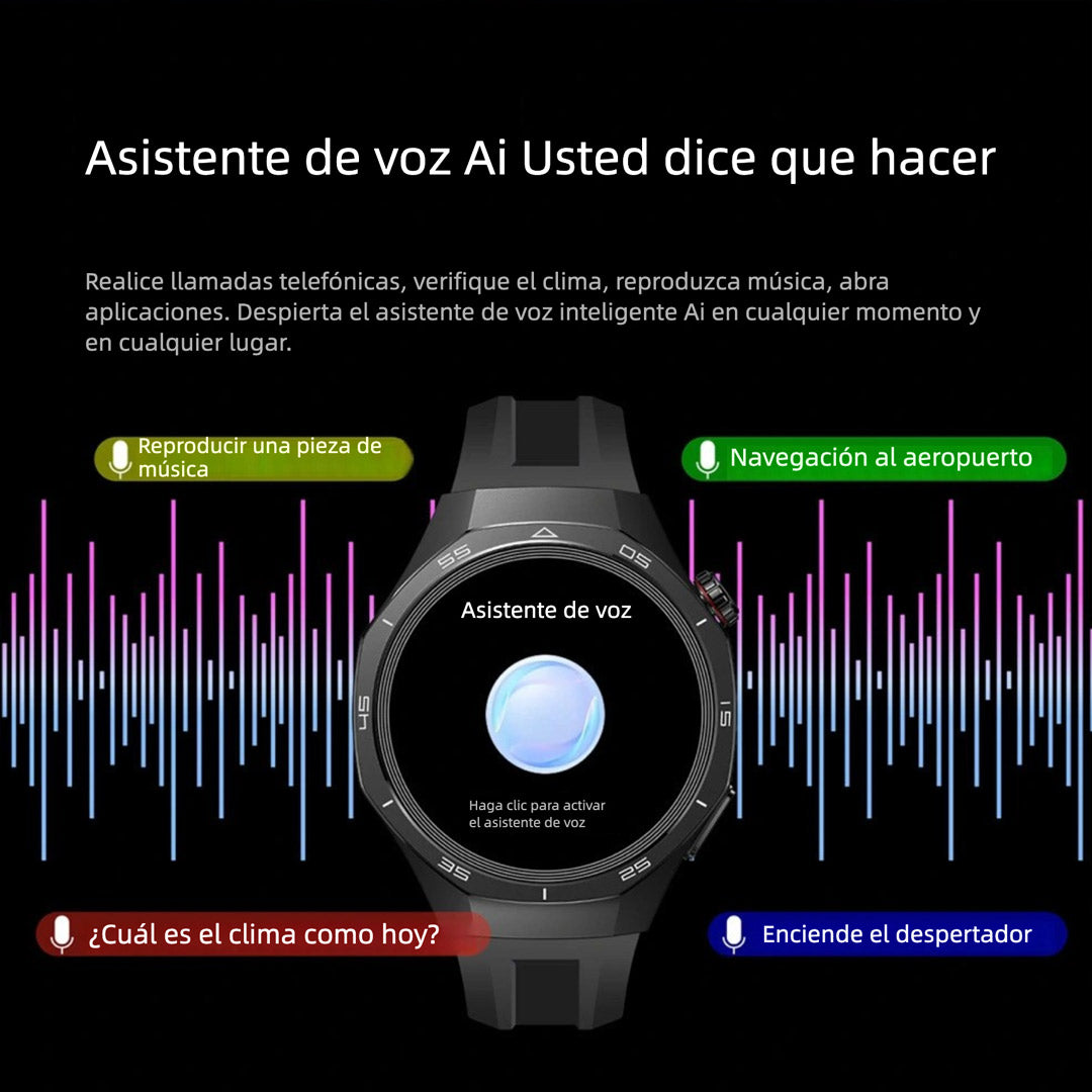 Reloj Inteligente Deportivo con Pantalla HD, Navegación GPS, Bolsa de Valores y Asistente de Voz – SW039