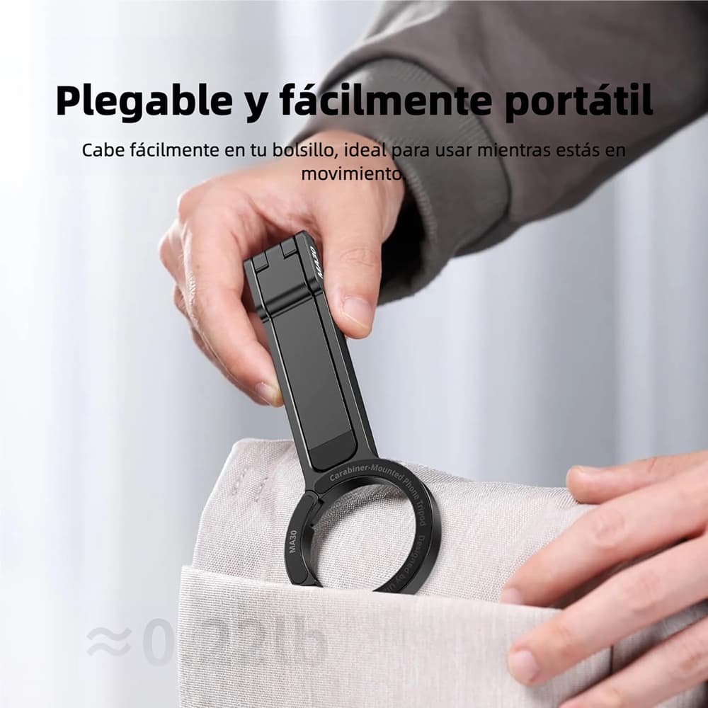 Soporte magnético de trípode para iPhone - Maglock de aluminio para teléfono inteligente, mini trípode de bolsillo, soporte para teléfono celular, imán fuerte, montaje rápido, compatible