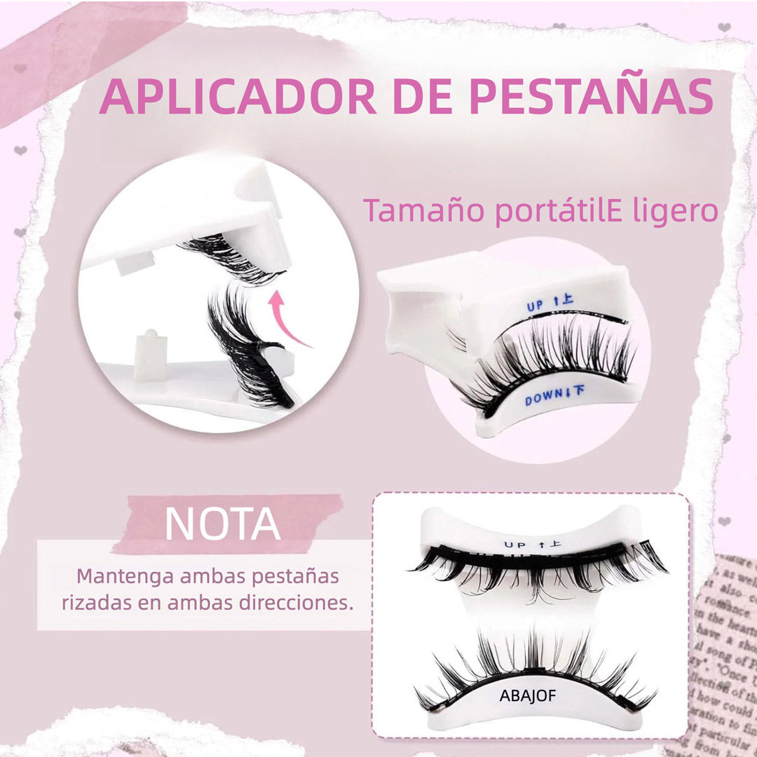 Pestañas Magnéticas con Aplicador, 2 Pares Reutilizables, Sin Pegamento, Look Natural y Fácil de Usar – CM004