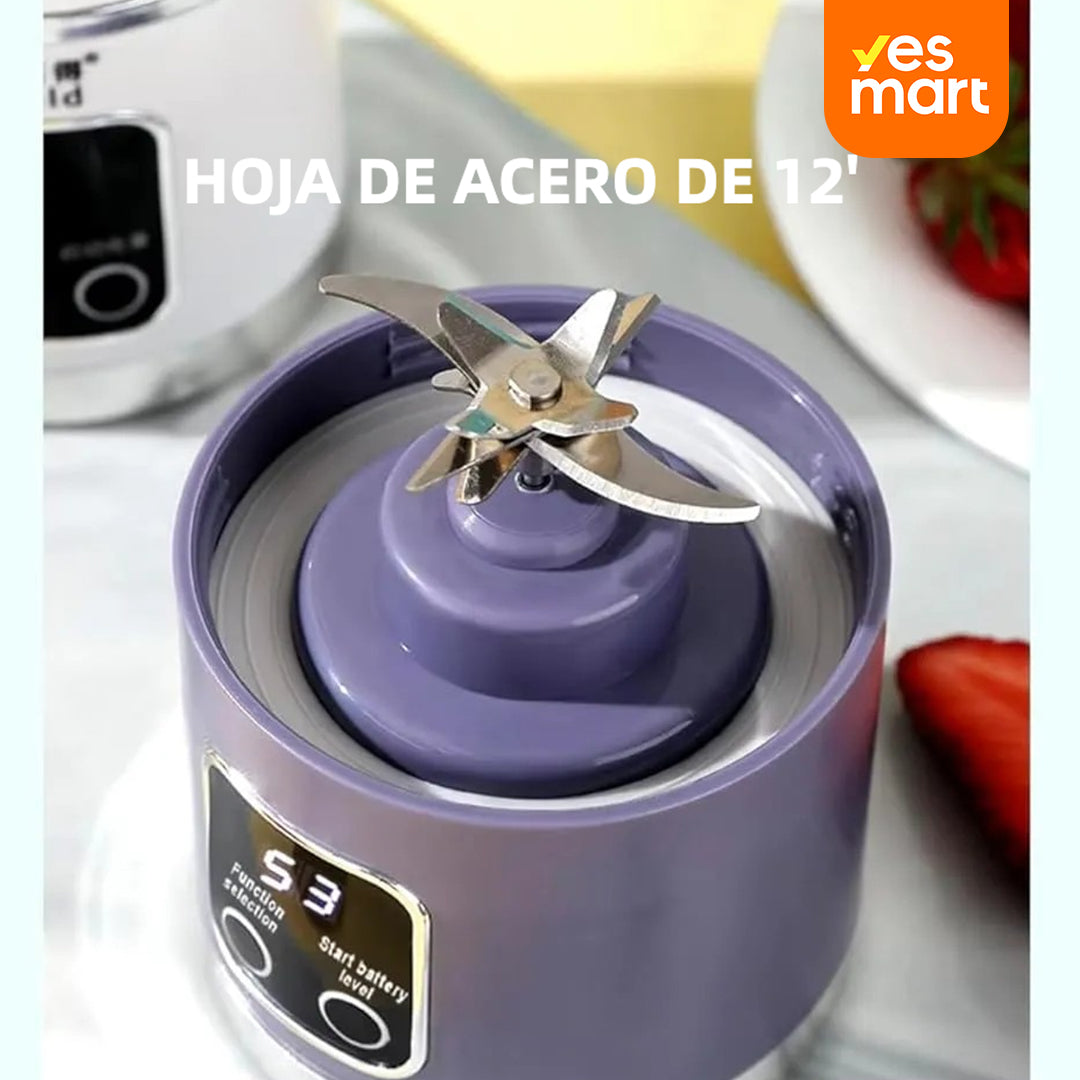 Licuadora Portátil de 15 Onzas (435.2 ml) Recargable por USB, Sin Cables, Personal Blender sin BPA, Ideal para Batidos y Smoothies - EJ007