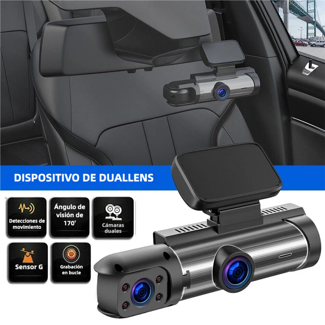 Cámara de Salpicadero Dual Autopulsex para Autos, Cámara Frontal y Trasera, Grabación 1080p con Visión Nocturna de Alta Definición CC005 - Yesmart