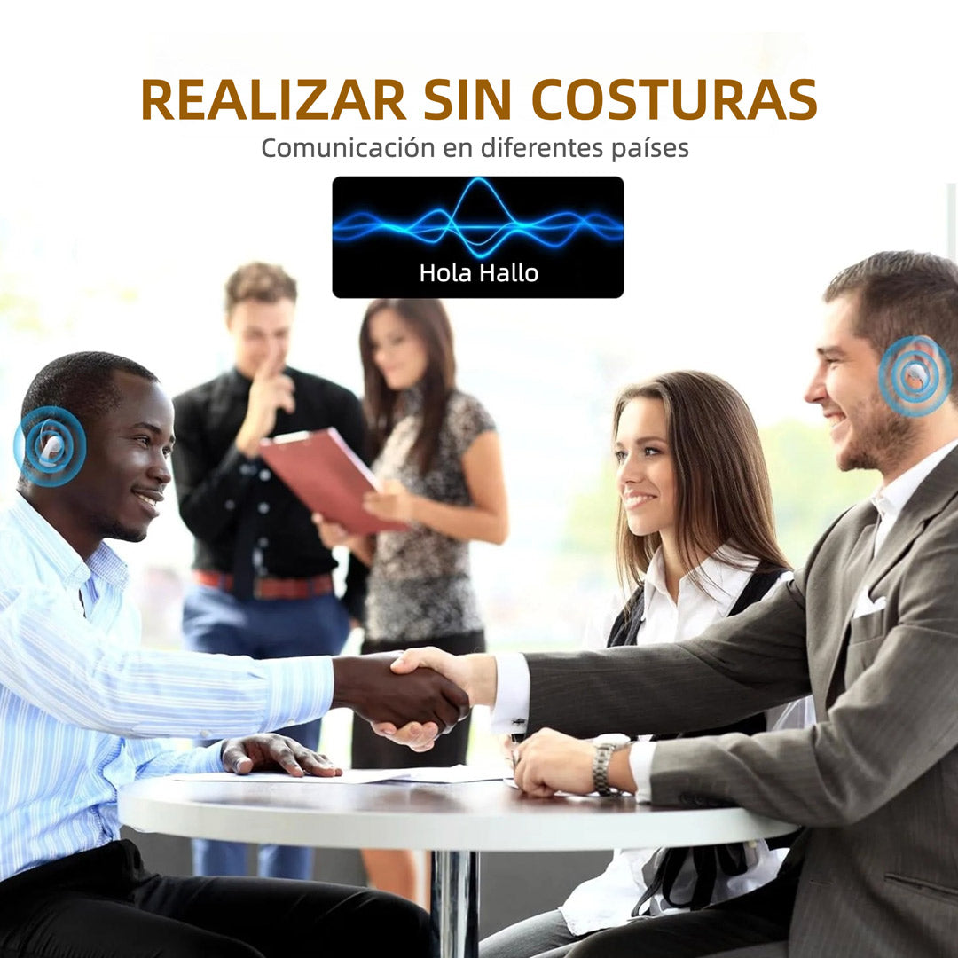 Auriculares Bluetooth Traductores en Tiempo Real, 140 Idiomas, 30h Batería, Diseño Ultraligero para Viajes - BH044
