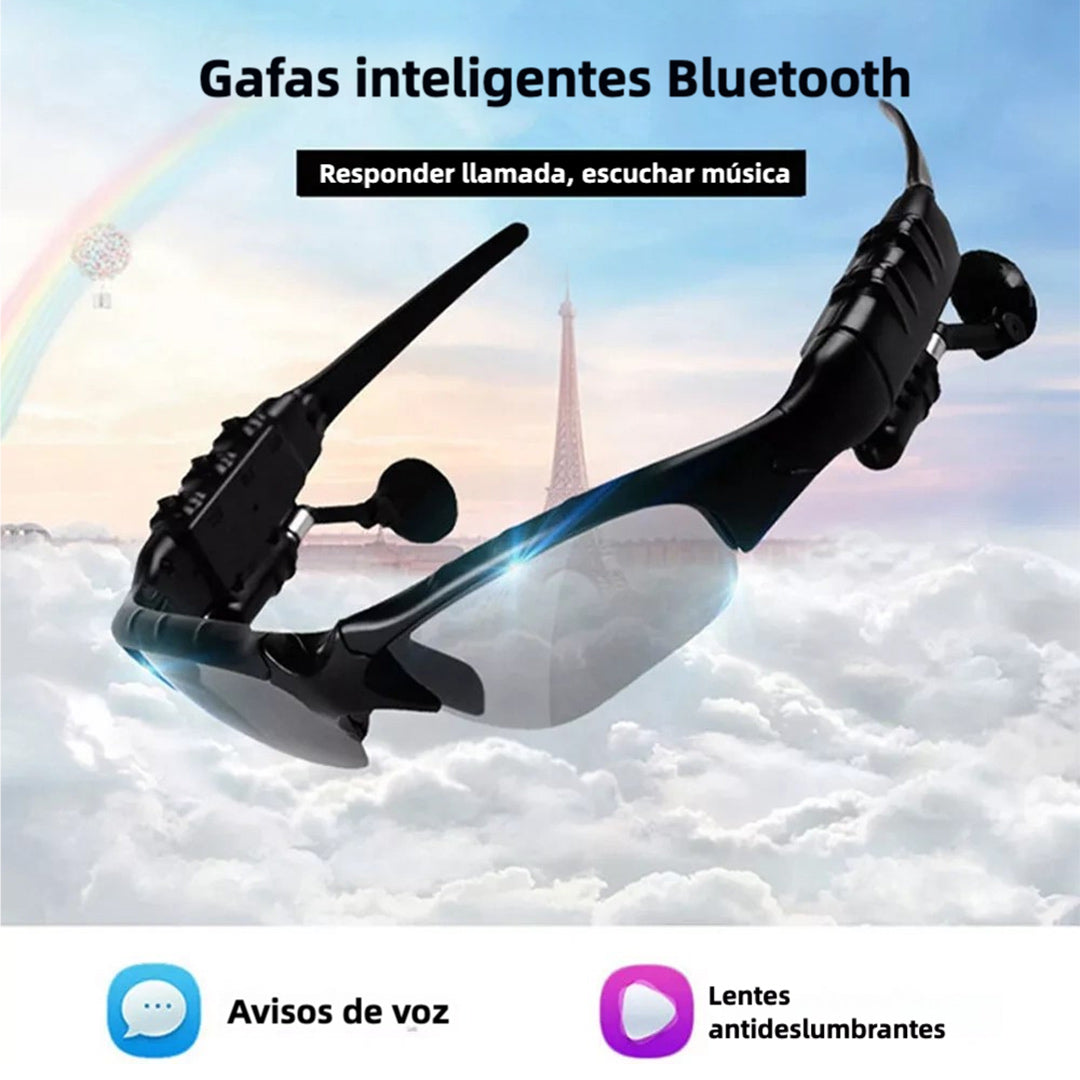 Gafas de Sol Bluetooth Inalámbricas con Estéreo y Protección Rayos UV, Audífonos Bluetooth 4.1 para Música y Llamadas, Para Hombres y Mujeres, con Micrófono - BH038