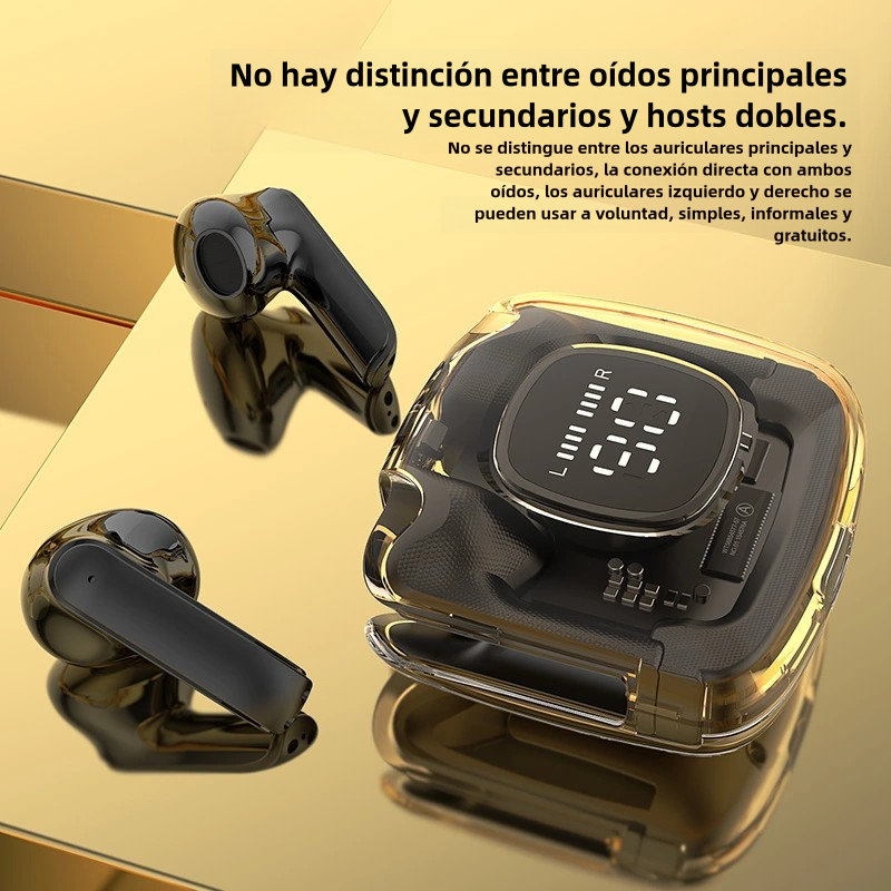 Auriculares inalámbricos in-ear negros, Bluetooth 5.2, con larga duración en espera -BH003 - Yesmart