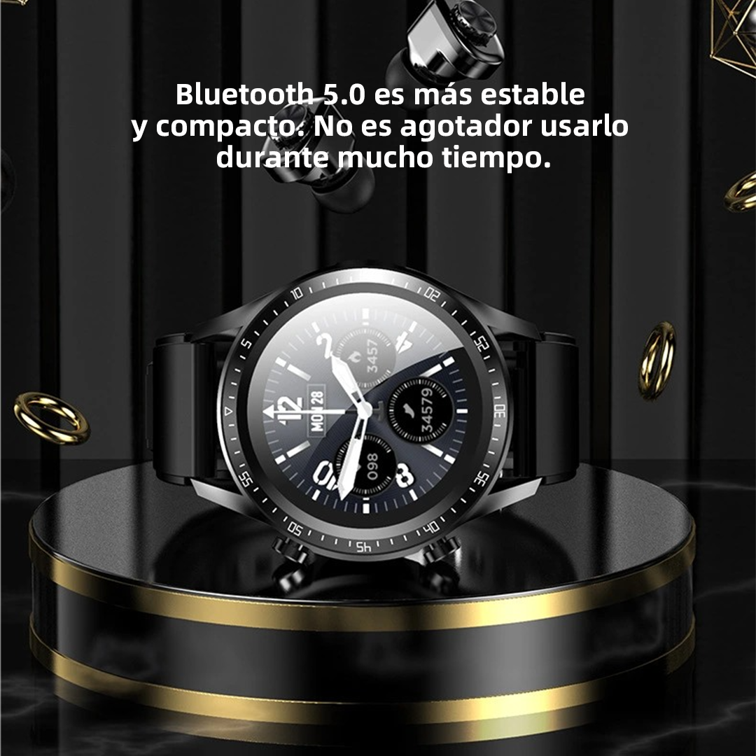 Reloj inteligente 2 en 1 con Auriculares Inalámbricos TWS, Bluetooth 5.0, IP67, Compatible con iPhone y Android -SW025 - Yesmart