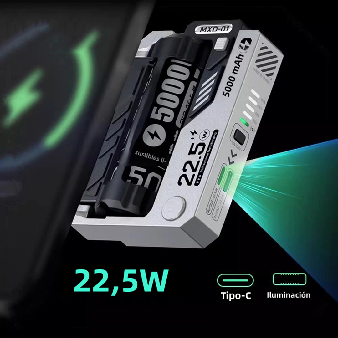 Cargador Portátil 5000mAh con Batería Reemplazable y Carga Rápida de 22.5W BP001 - Yesmart