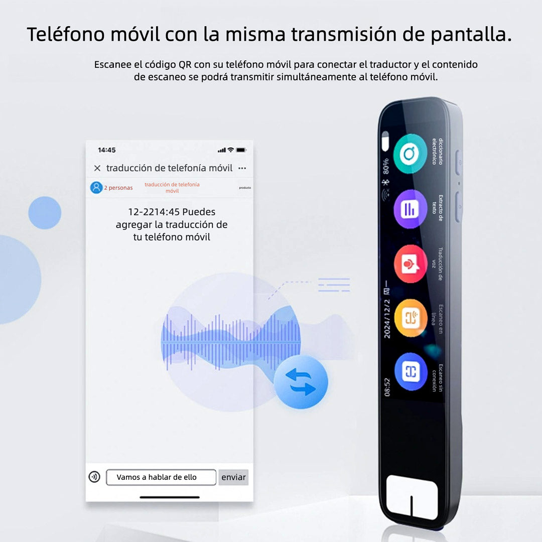 Lápiz Traductor T6S Sin Necesidad de WiFi, Dispositivo Traductor de Idiomas, Lápiz Lector Escaneador, Traductor de Voz Instantáneo CL002