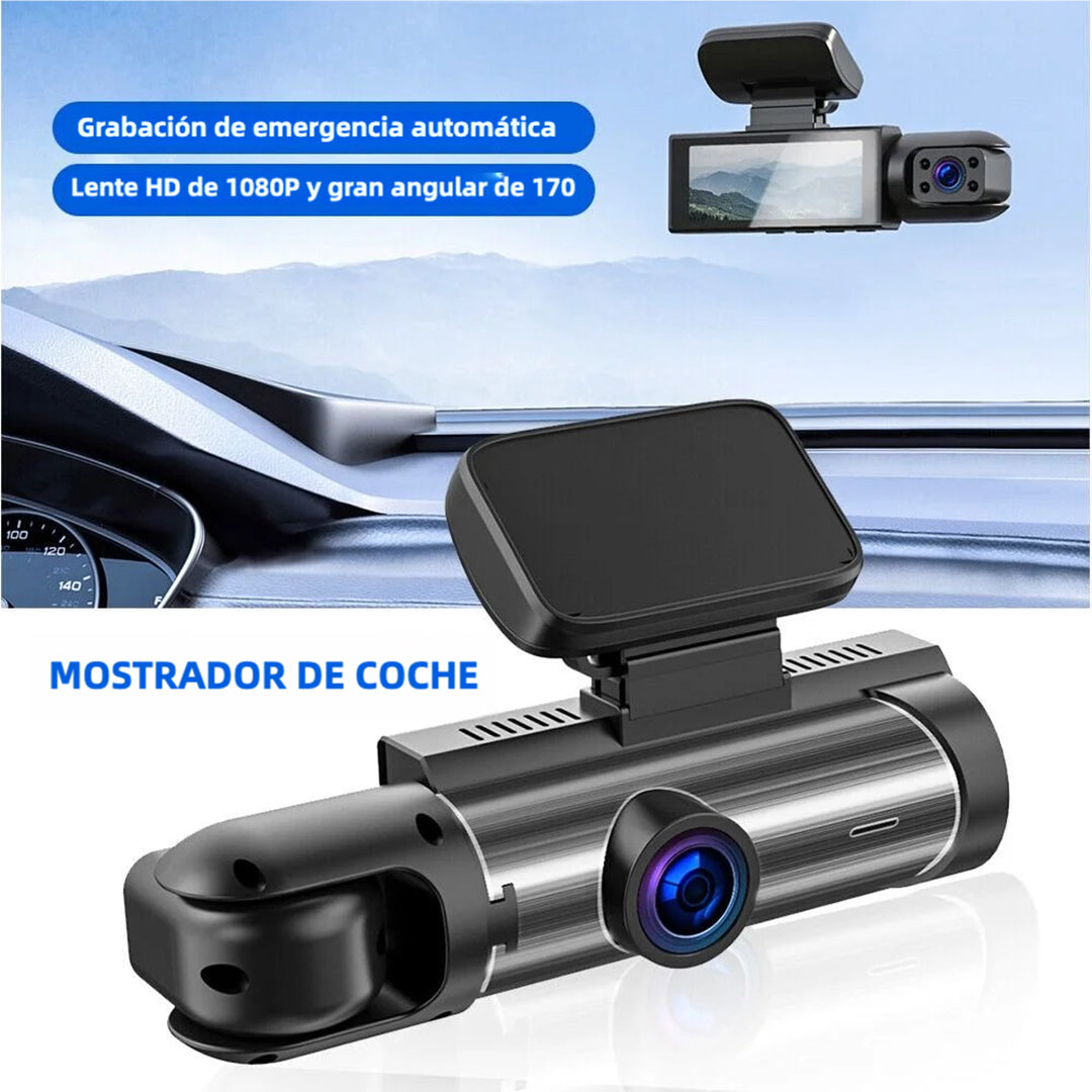 Cámara de Salpicadero Dual Autopulsex para Autos, Cámara Frontal y Trasera, Grabación 1080p con Visión Nocturna de Alta Definición CC005 - Yesmart