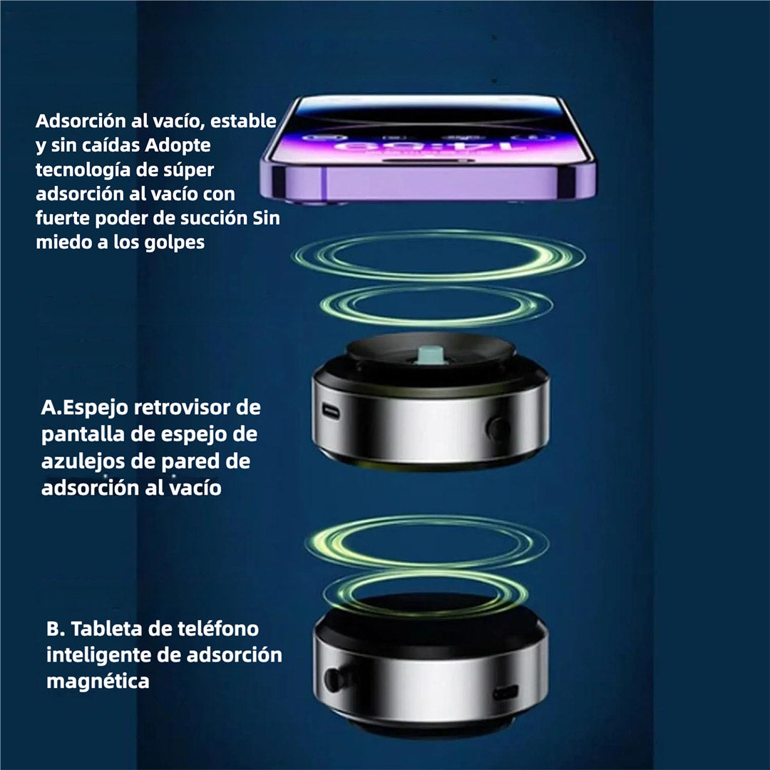 Soporte Magnético para Teléfono con Ventosa Eléctrica y Succión Inteligente SC001