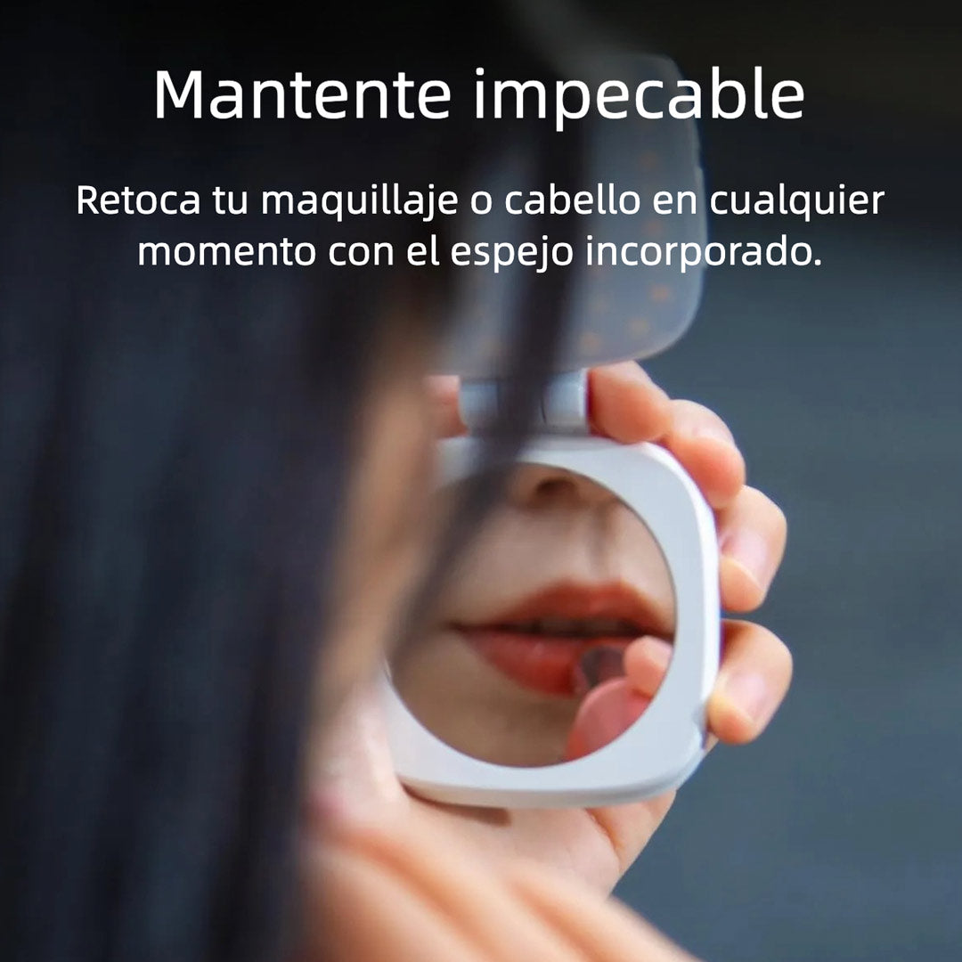 Luz Selfie Magnética con Espejo para iPhone, Compatible con MagSafe y Android, Luz LED Portátil Recargable para Video y Fotos – SC012