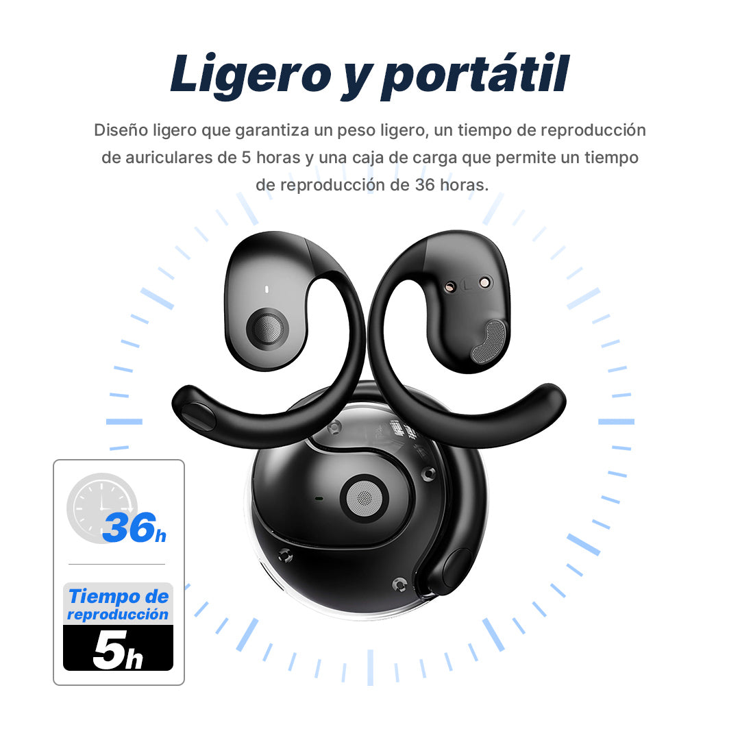 Auricular AI Traducción Bluetooth 5.4 OWS Inalámbricos iOS/Android BM026