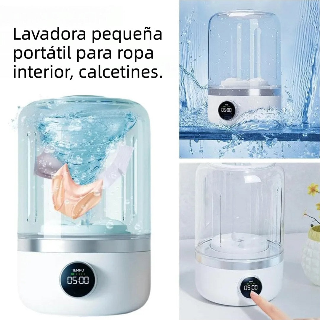 Mini Lavadora Portátil 1.2L, Lavadora Pequeña para Viajes, Ideal para Ropa Íntima, Calcetines y Toallas de Saliva - LP001