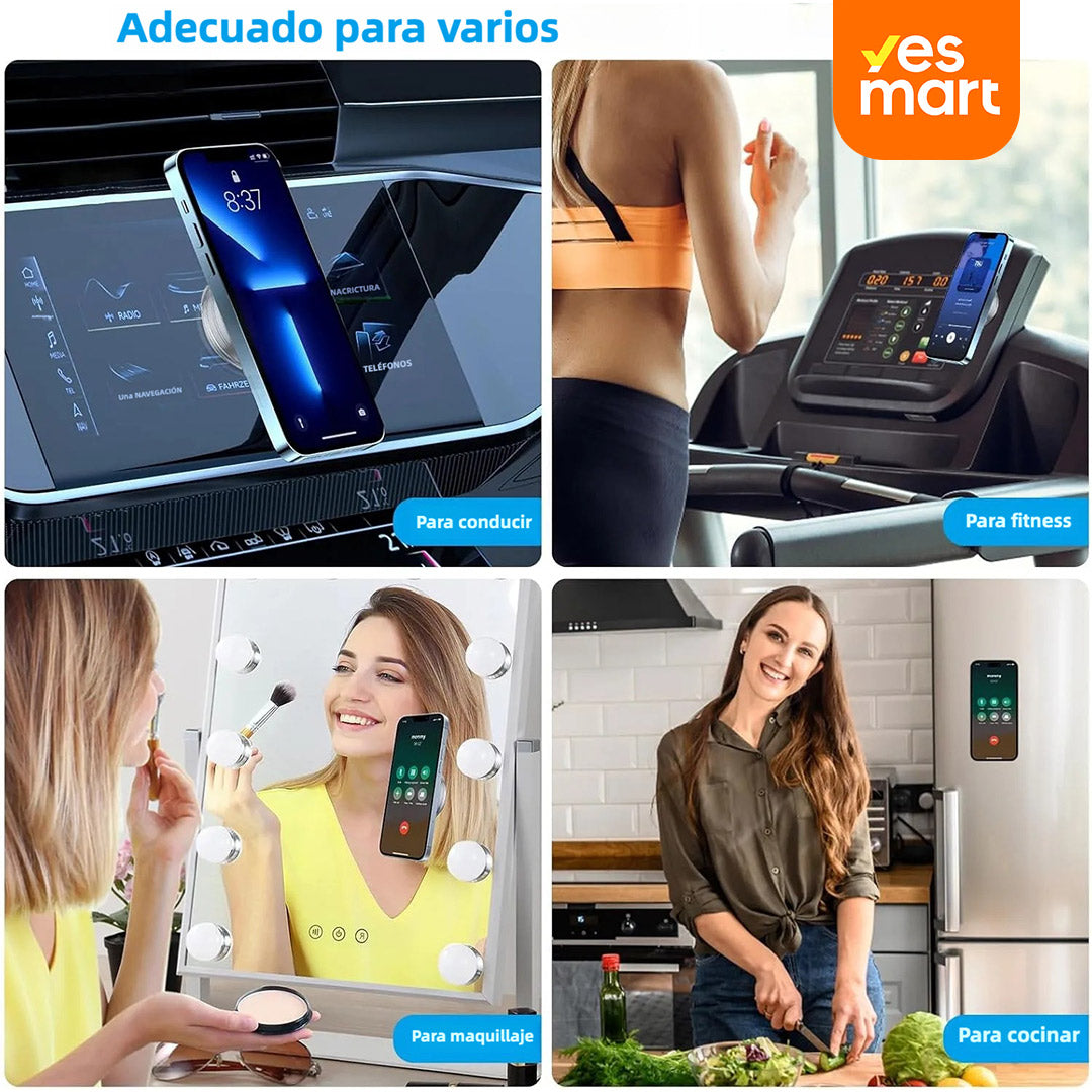 Soporte de Teléfono para Coche Portátil con Succión al Vacío para Commuters Ocupados, Navegación, Llamadas de Video y Experiencia de Conducción Segura - SC007