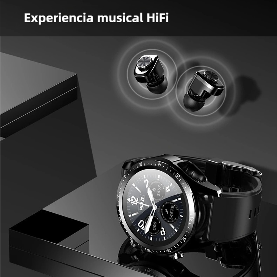 Reloj inteligente 2 en 1 con Auriculares Inalámbricos TWS, Bluetooth 5.0, IP67, Compatible con iPhone y Android -SW025 - Yesmart