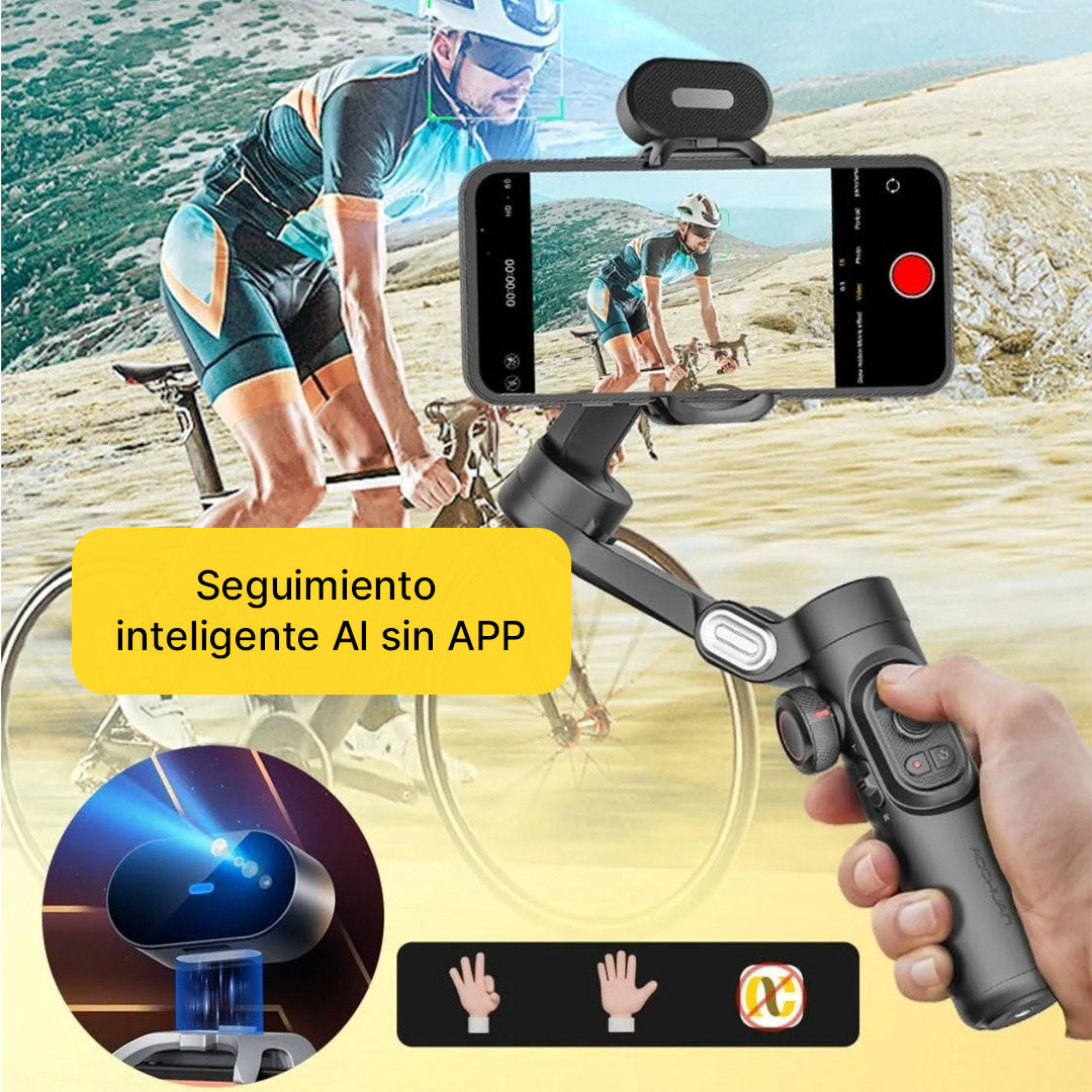 Estabilizador Gimbal 3 Ejes Plegable para Smartphone con Rueda de Enfoque y Control Inteligente – SC015