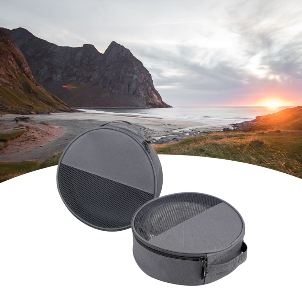 Bolsa organizadora para utensilios de camping | Portátil, de lona, tipo cilindro