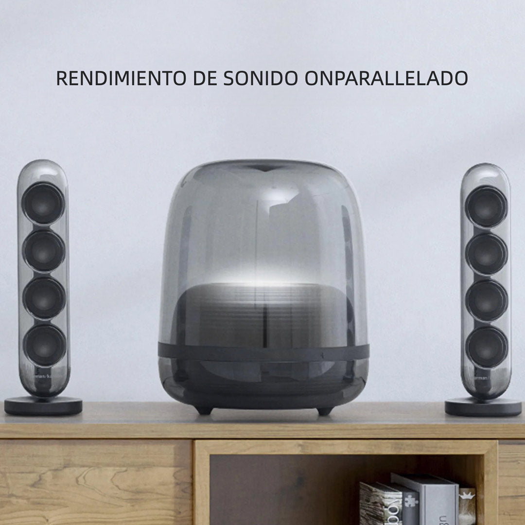 Sistema de Sonido Harman Kardon SoundSticks 4 2.1 Bluetooth, Diseño Industrial Transparente, Graves Profundos - BS022