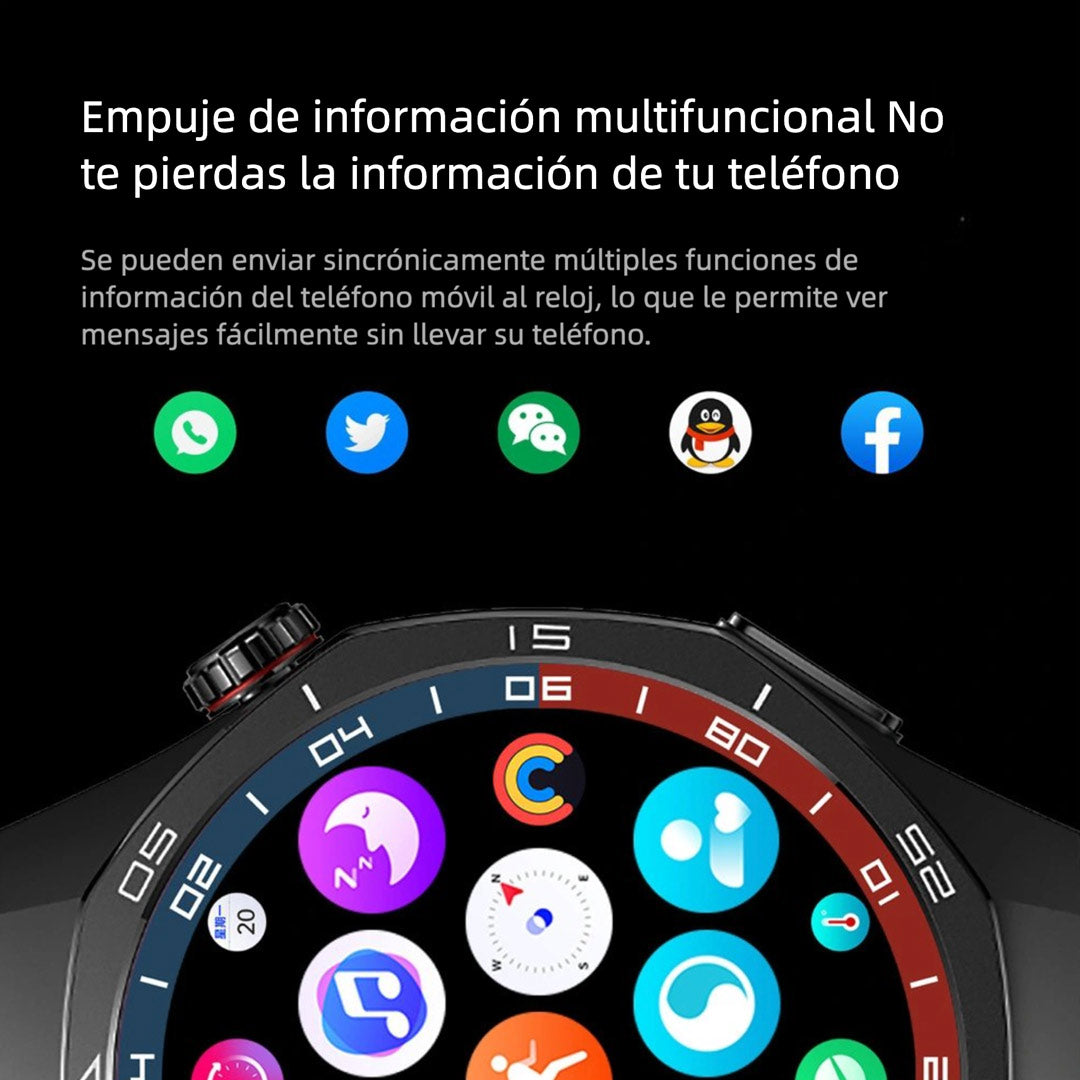 Reloj Inteligente Deportivo con Pantalla HD, Navegación GPS, Bolsa de Valores y Asistente de Voz – SW039