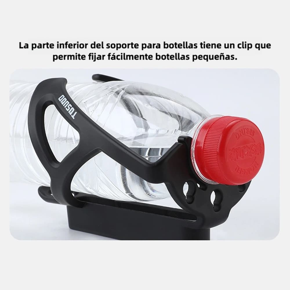 Portabotellas universal para bicicleta | Para montaña y ruta, ajustable y resistente