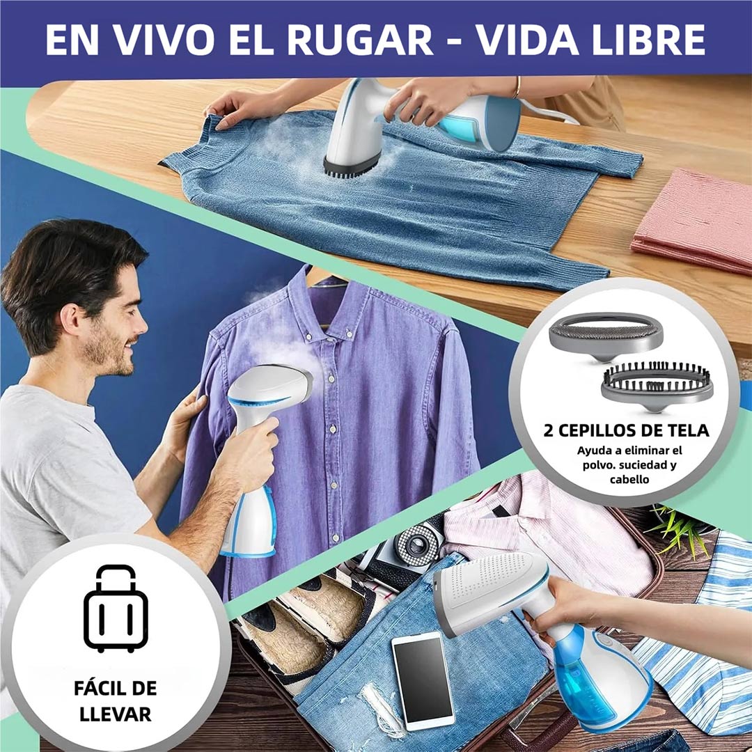 Plancha de Vapor de Mano para Ropa, 1300W, Calentamiento Rápido en 15s, Depósito de 300ml, 3 Modos de Vapor, Diseño Antigoteo, Portátil para Hogar y Viaje PM003