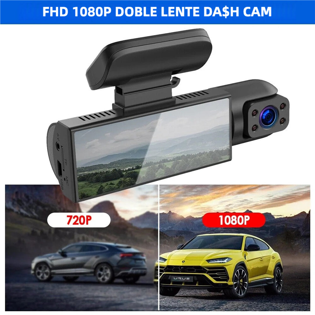 Cámara de Salpicadero Dual Autopulsex para Autos, Cámara Frontal y Trasera, Grabación 1080p con Visión Nocturna de Alta Definición CC005 - Yesmart