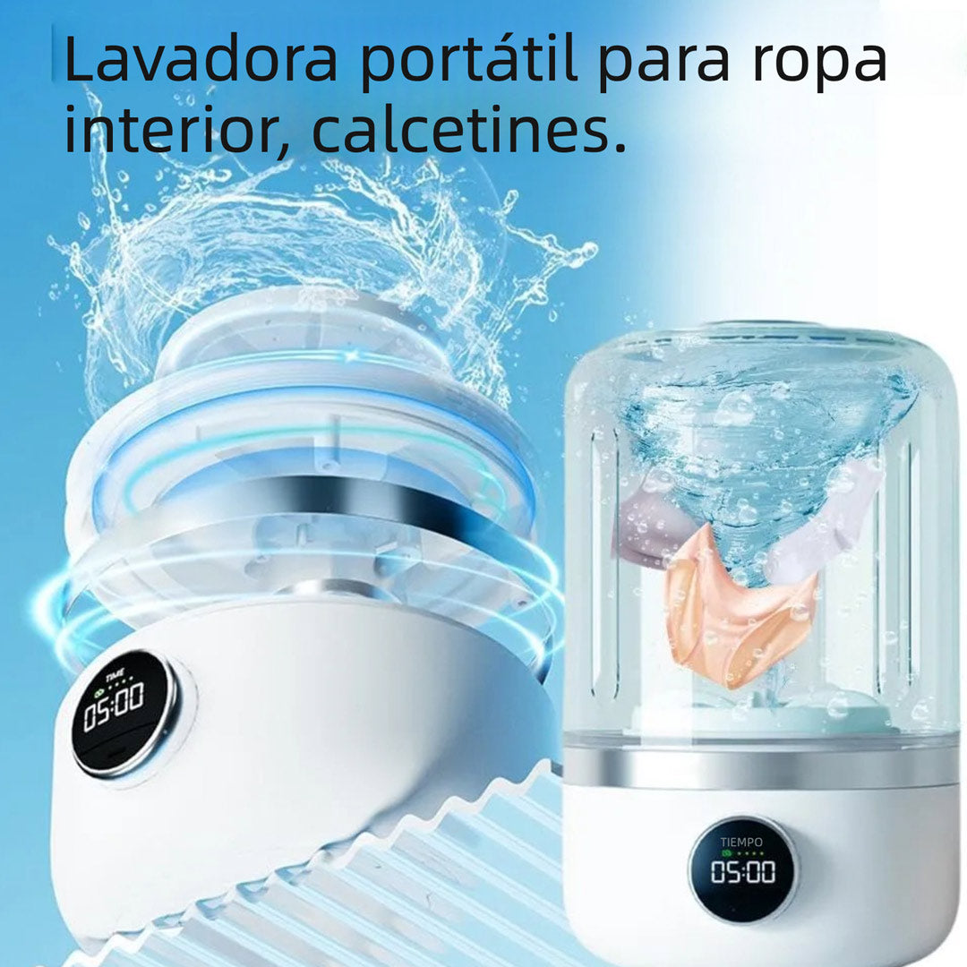 Mini Lavadora Portátil 1.2L, Lavadora Pequeña para Viajes, Ideal para Ropa Íntima, Calcetines y Toallas de Saliva - LP001