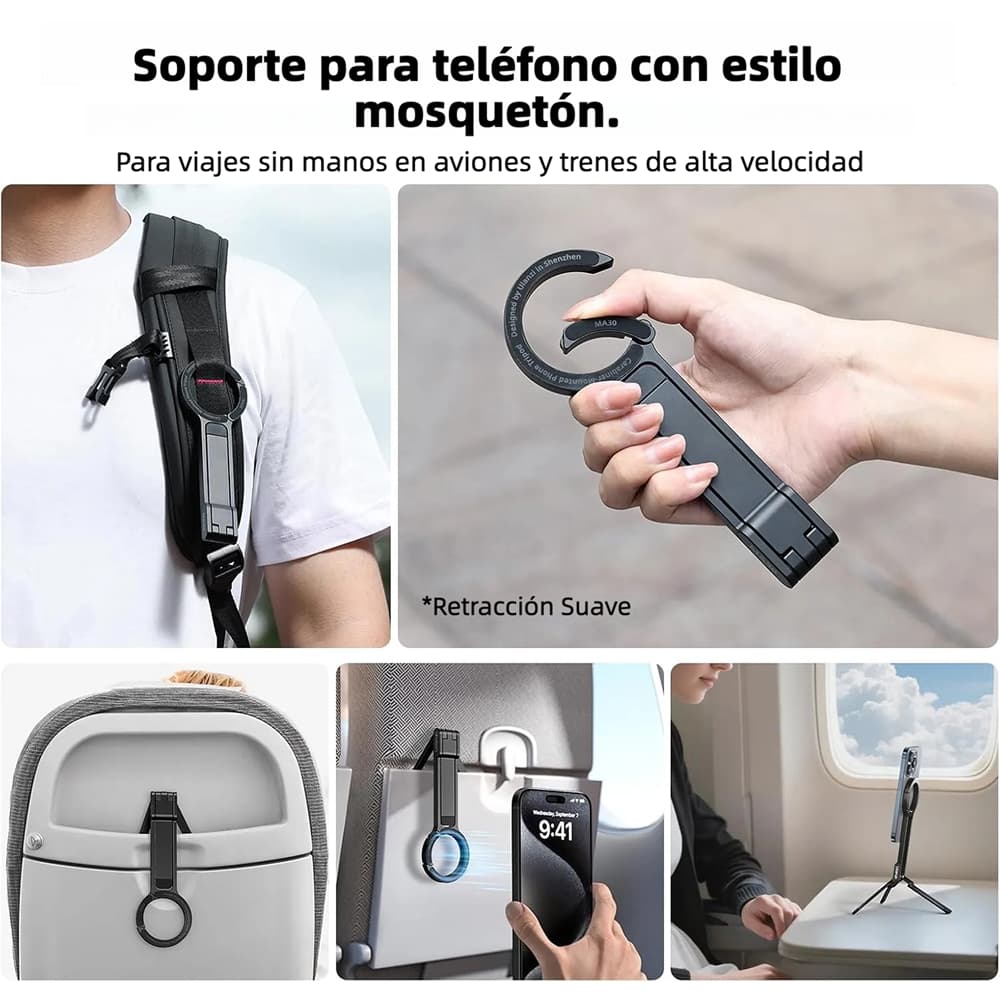 Soporte magnético de trípode para iPhone - Maglock de aluminio para teléfono inteligente, mini trípode de bolsillo, soporte para teléfono celular, imán fuerte, montaje rápido, compatible