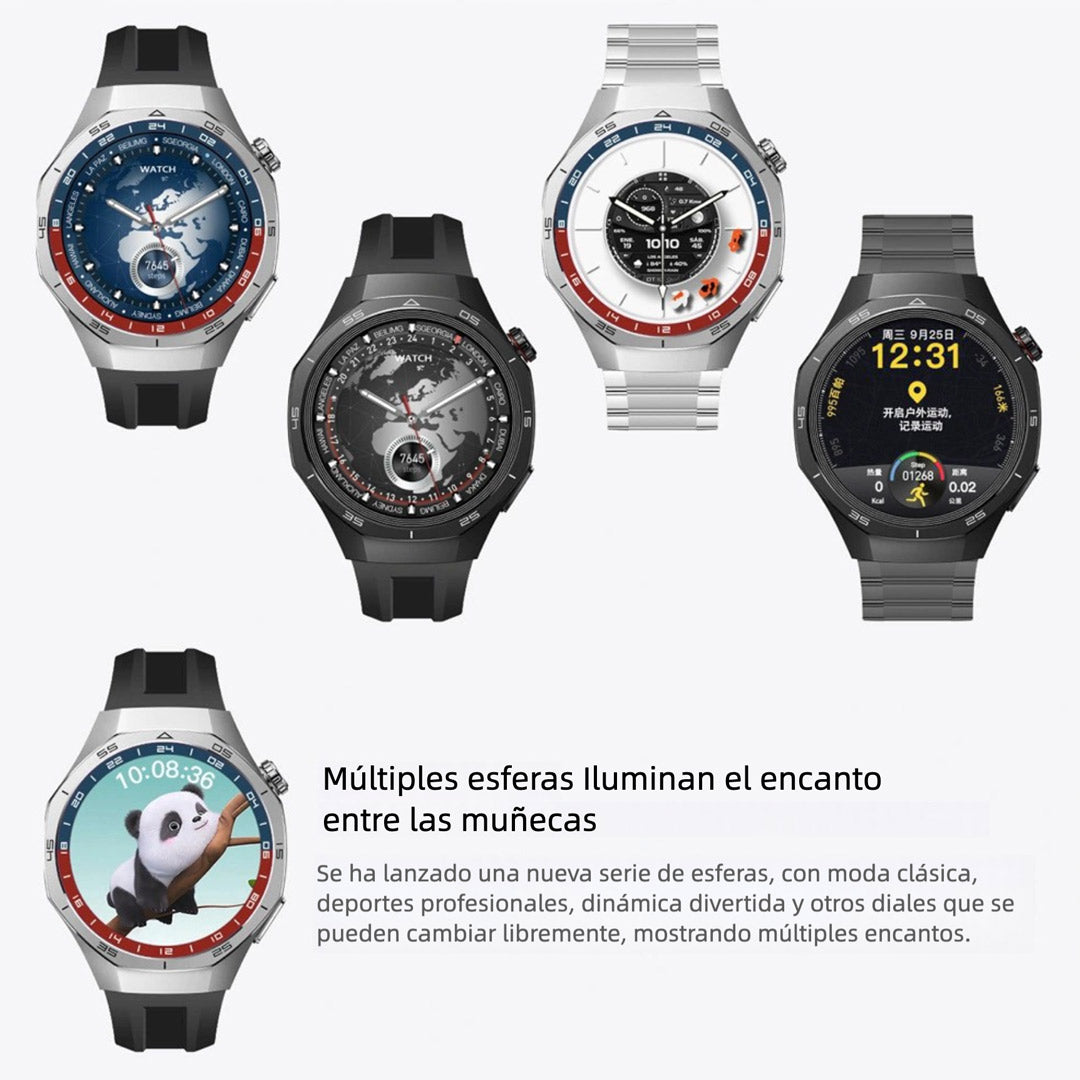 Reloj Inteligente Deportivo con Pantalla HD, Navegación GPS, Bolsa de Valores y Asistente de Voz – SW039