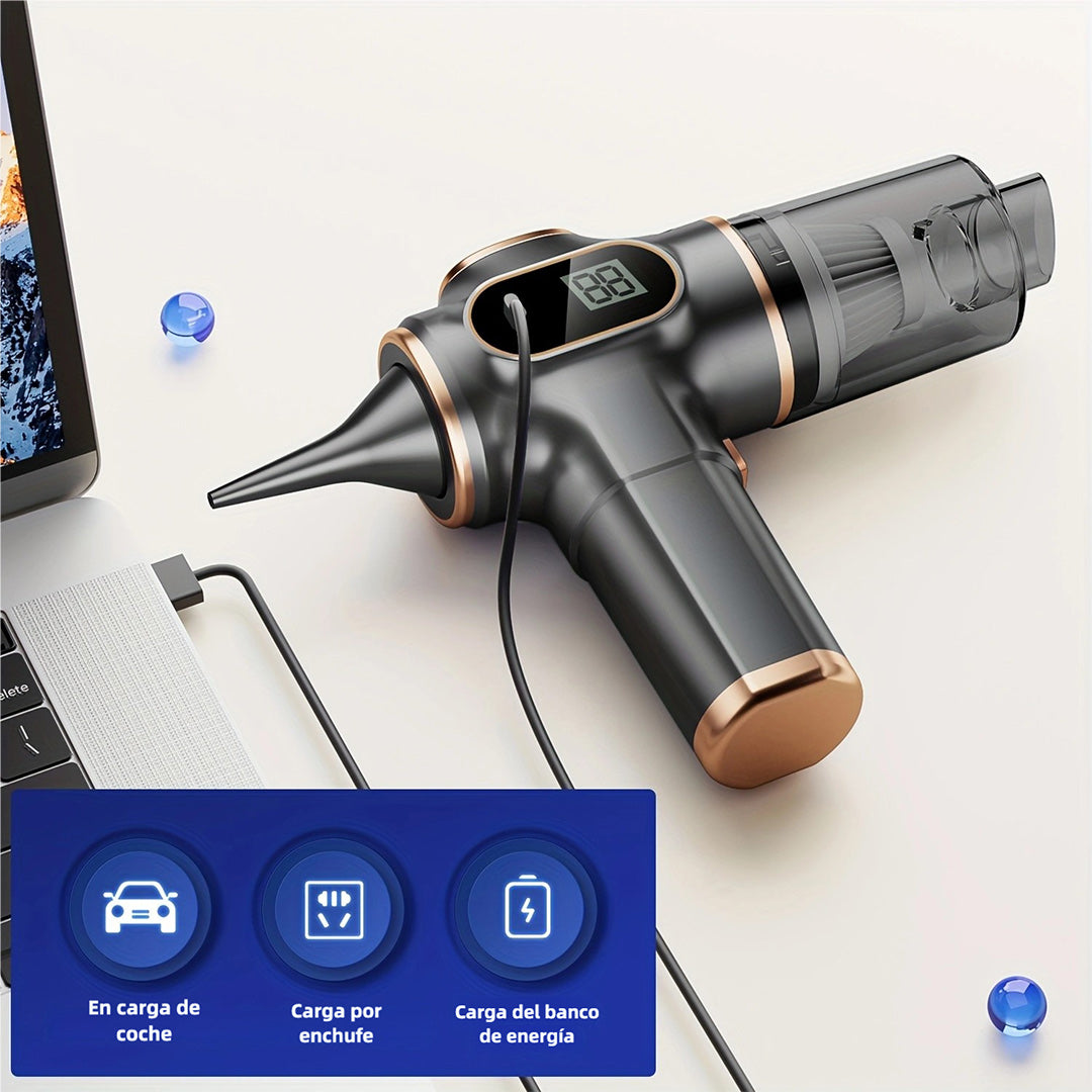 Aspiradora de Mano 2 en 1 para Coche 290,000 Pa - Con Soplado y Carga Rápida, Compacta y Portátil AE001