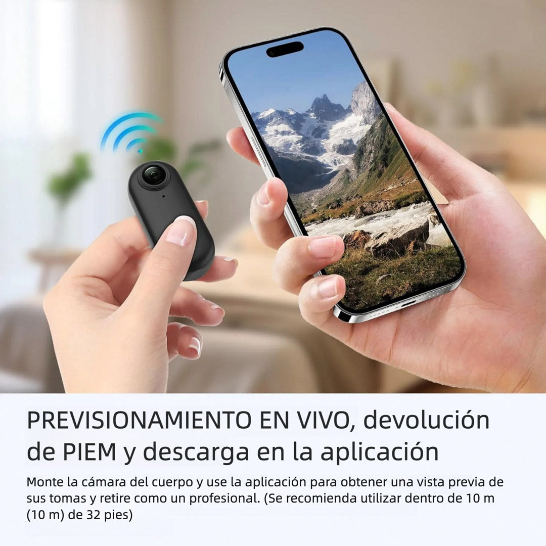 Cámara Corporal Mini 128GB FHD 1080P, Cámara Portátil para Manos Libres con Accesorios Magnéticos, Grabación Discreta para Trabajo, Viajes y Mascotas - CC012