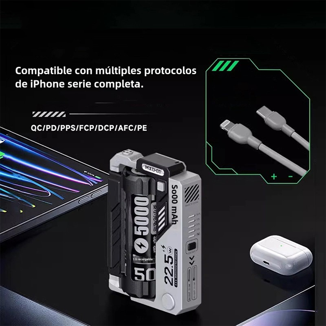 Cargador Portátil 5000mAh con Batería Reemplazable y Carga Rápida de 22.5W BP001 - Yesmart