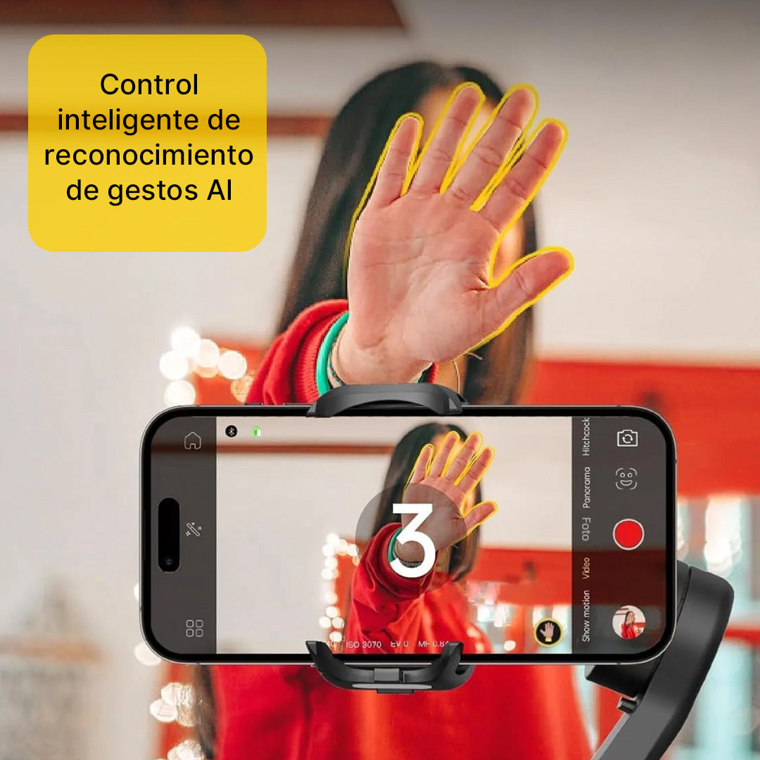Estabilizador Gimbal 3 Ejes Plegable para Smartphone con Rueda de Enfoque y Control Inteligente – SC015