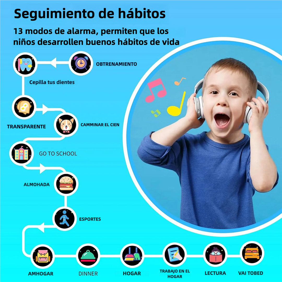 Reloj Inteligente para Niños y Niñas con 26 Juegos, Cámara HD, Reproductor de Música, Podómetro y Pantalla Táctil, Smartwatch Educativo y Multifuncional SW038