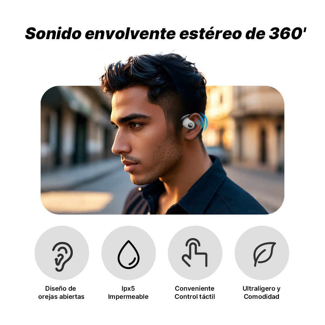 Auricular AI Traducción Bluetooth 5.4 OWS Inalámbricos iOS/Android BM026