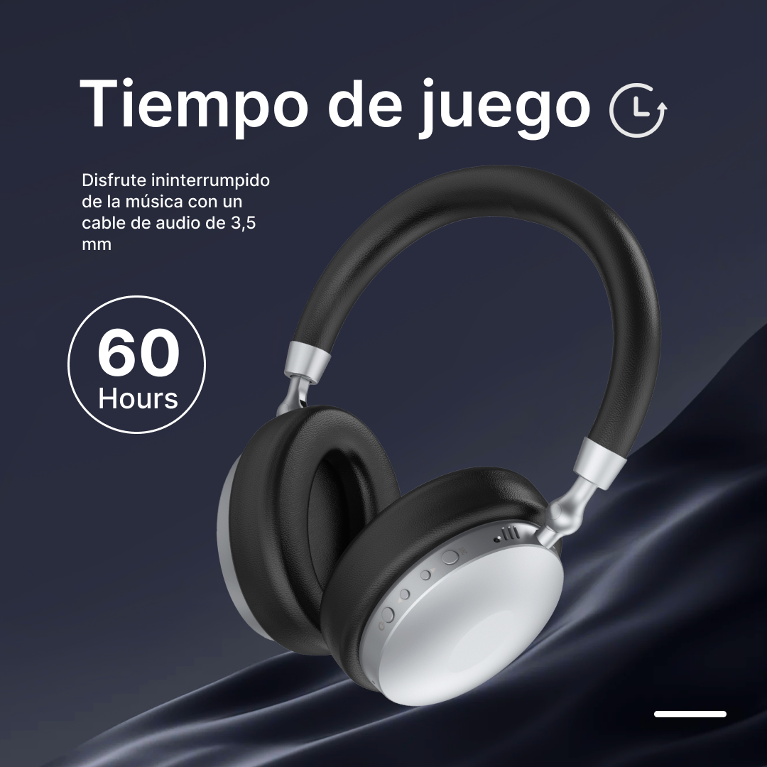 Auriculares Diadema Bluetooth con Sonido de Alta Fidelidad y Cancelación de Ruido Activa -BM002 - Yesmart