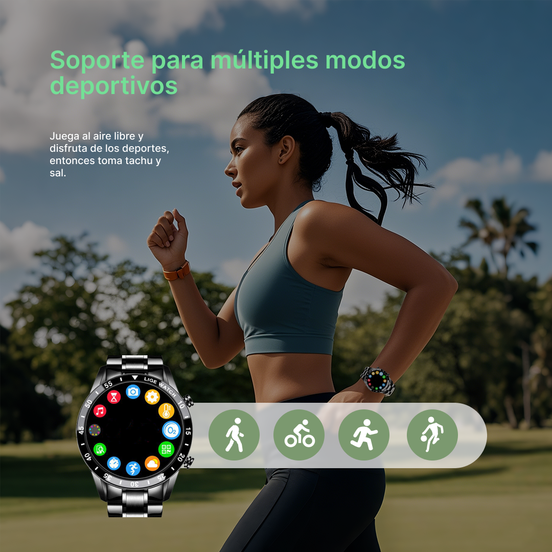 Reloj inteligente de Estilo Empresarial con Monitoreo de Salud y Modos Deportivos -SW018 - Yesmart