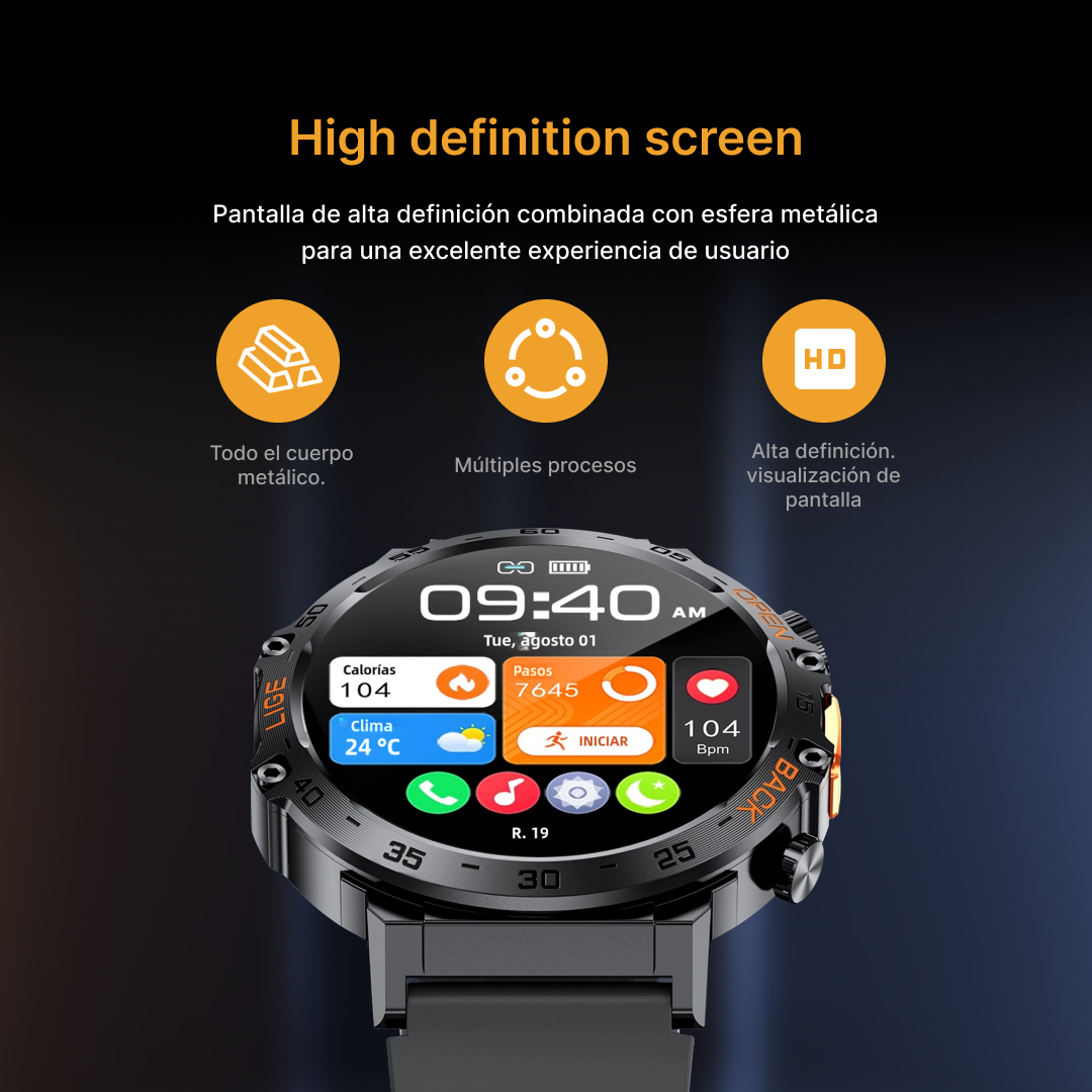 Reloj inteligente Deportivo con Llamadas Bluetooth, Modos Deportivos y Monitoreo de Salud SW019 - Yesmart