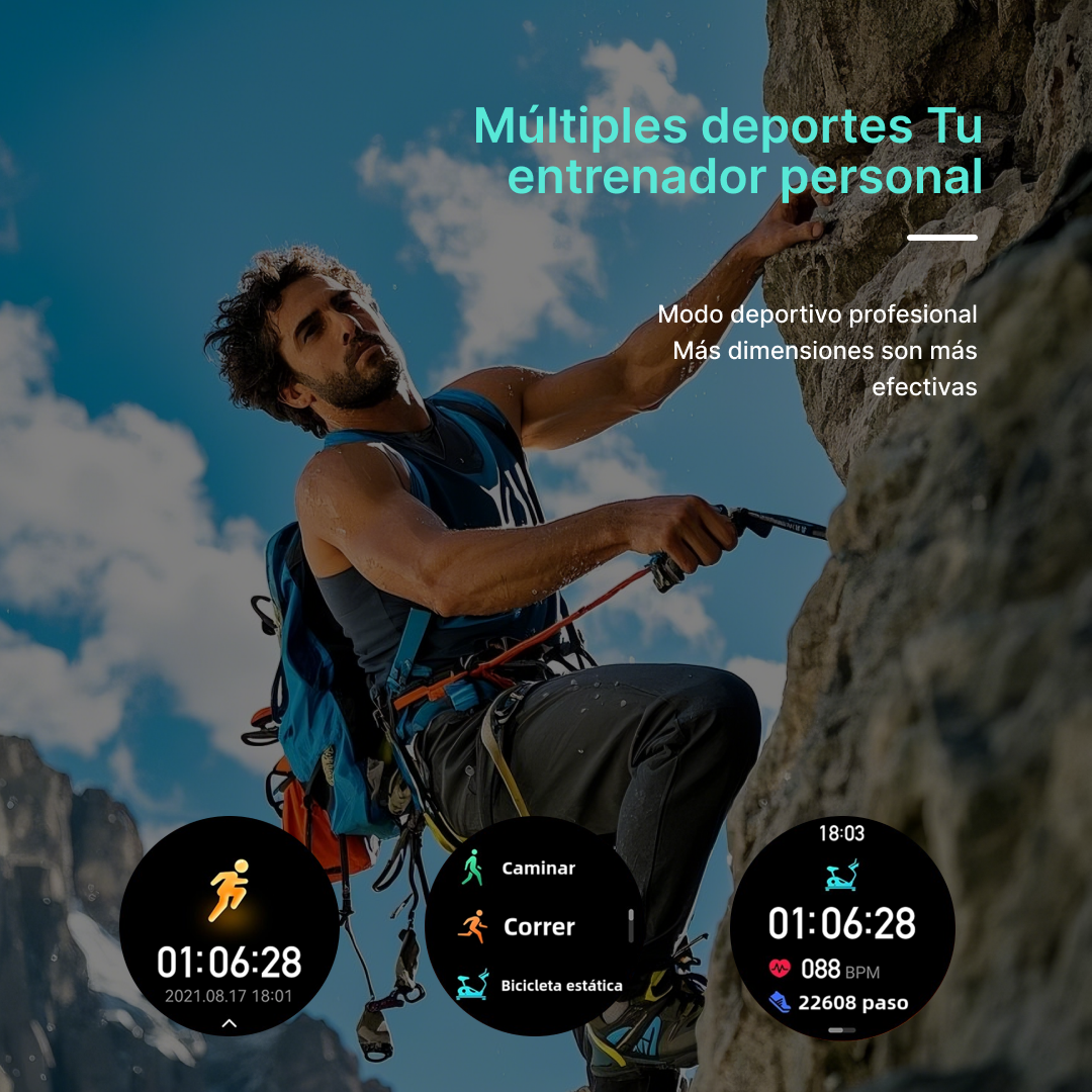 Reloj inteligente Deportivo con Llamadas Bluetooth, Modos Deportivos y Monitoreo de Salud SW019 - Yesmart