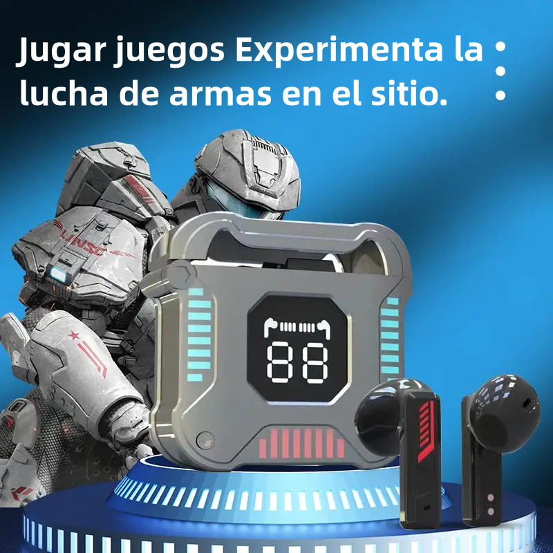 Auriculares Bluetooth 5.3 con luz RGB y función de carga de teléfono -BH032 - Yesmart