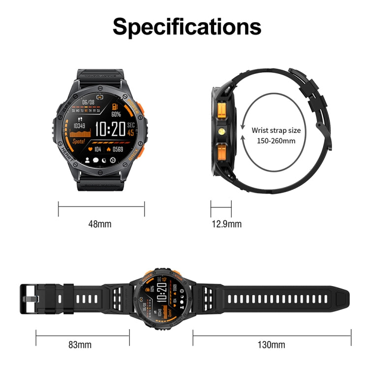 Reloj inteligente Deportivo GPS con Brújula, Altímetro y Llamadas Bluetooth -SW022 - Yesmart