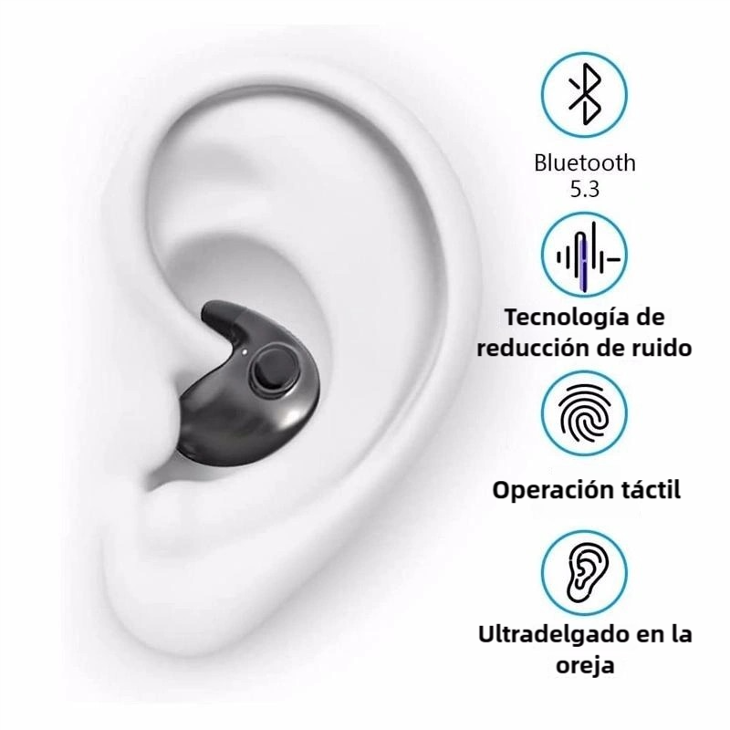 Auriculares Bluetooth Invisibles 5.3 Ultra Compactos y Cómodos con Estuche de Carga y Larga Duración BH035 - Yesmart