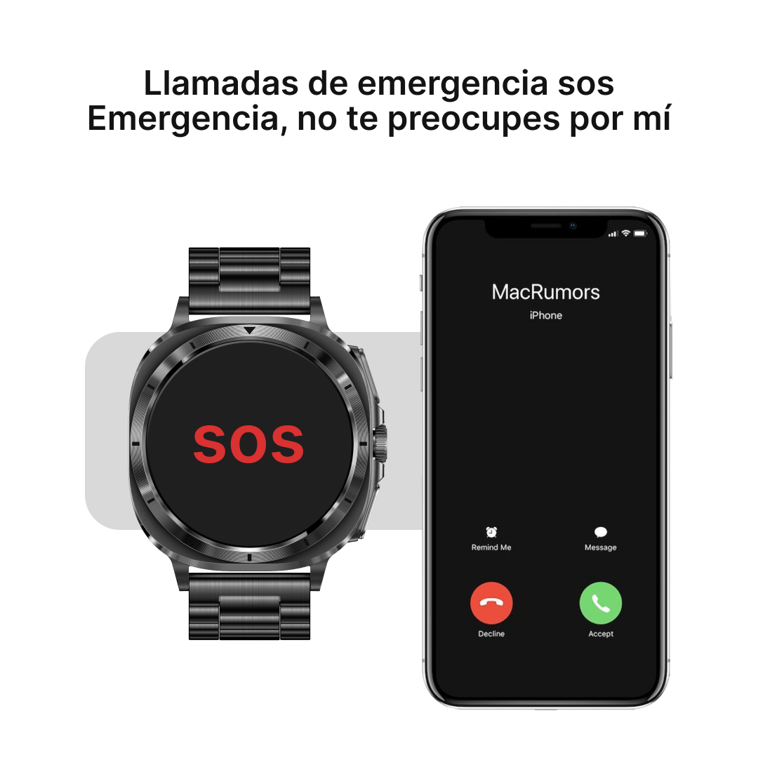 Reloj inteligente AMOLED 1.43” Pantalla HD con Monitor de Salud Integral, 150 Modos Deportivos, IP68 Resistente al Agua, Larga Duración de Batería y Bluetooth 5.2 SW030 - Yesmart