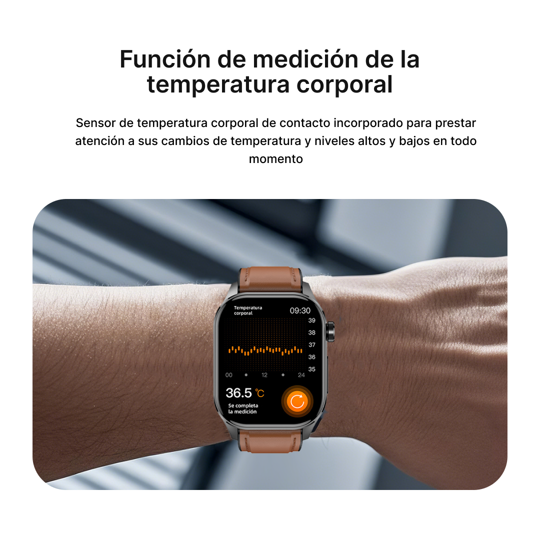 Reloj inteligente 2.04” AMOLED Pantalla HD con Monitor de Salud Integral, 150 Modos Deportivos, IP68 Resistente al Agua, Bluetooth 5.2 y ECG SW031 - Yesmart