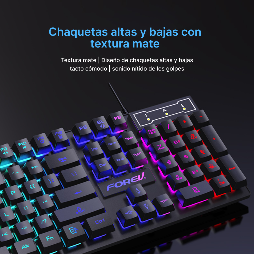 Teclado Mecánico Gaming con Retroiluminación RGB, 104 Teclas, Compatible con Windows KM002 - Yesmart