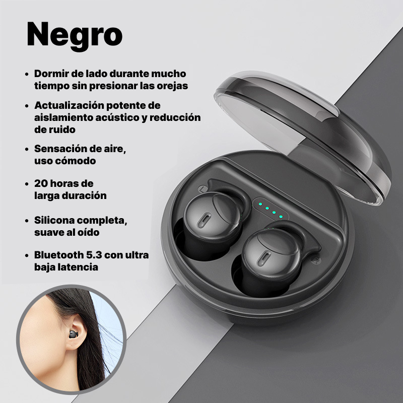 Audífonos Bluetooth mini para dormir | Inalámbricos, cómodos, gran batería
