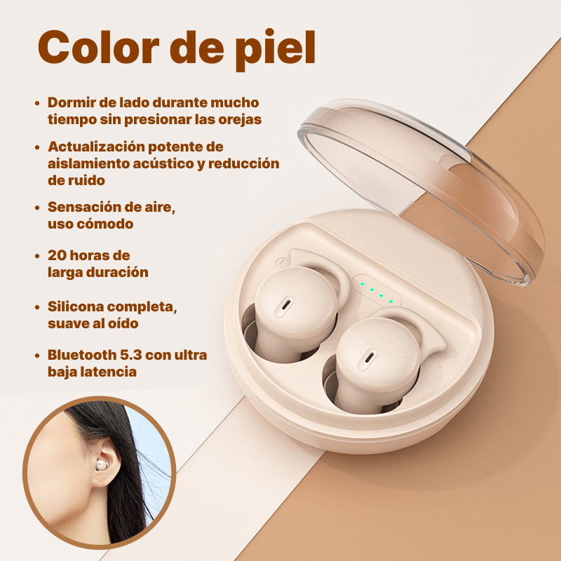 Audífonos Bluetooth mini para dormir | Inalámbricos, cómodos, gran batería